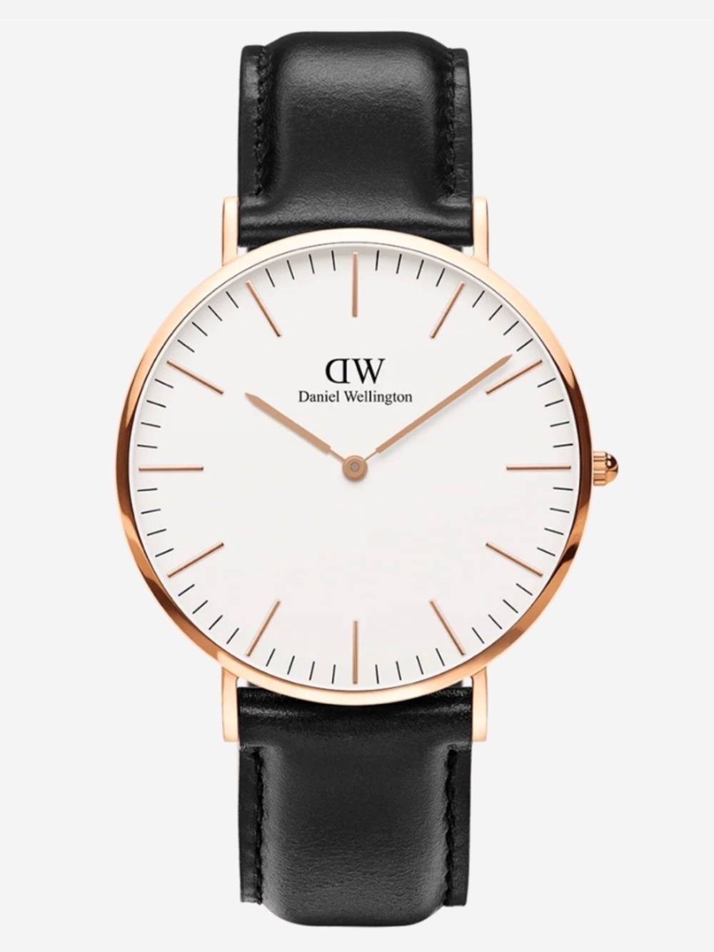 Daniel Wellington Classic Sheffield Rose Gold Watch 40mm Black Leather Unisex